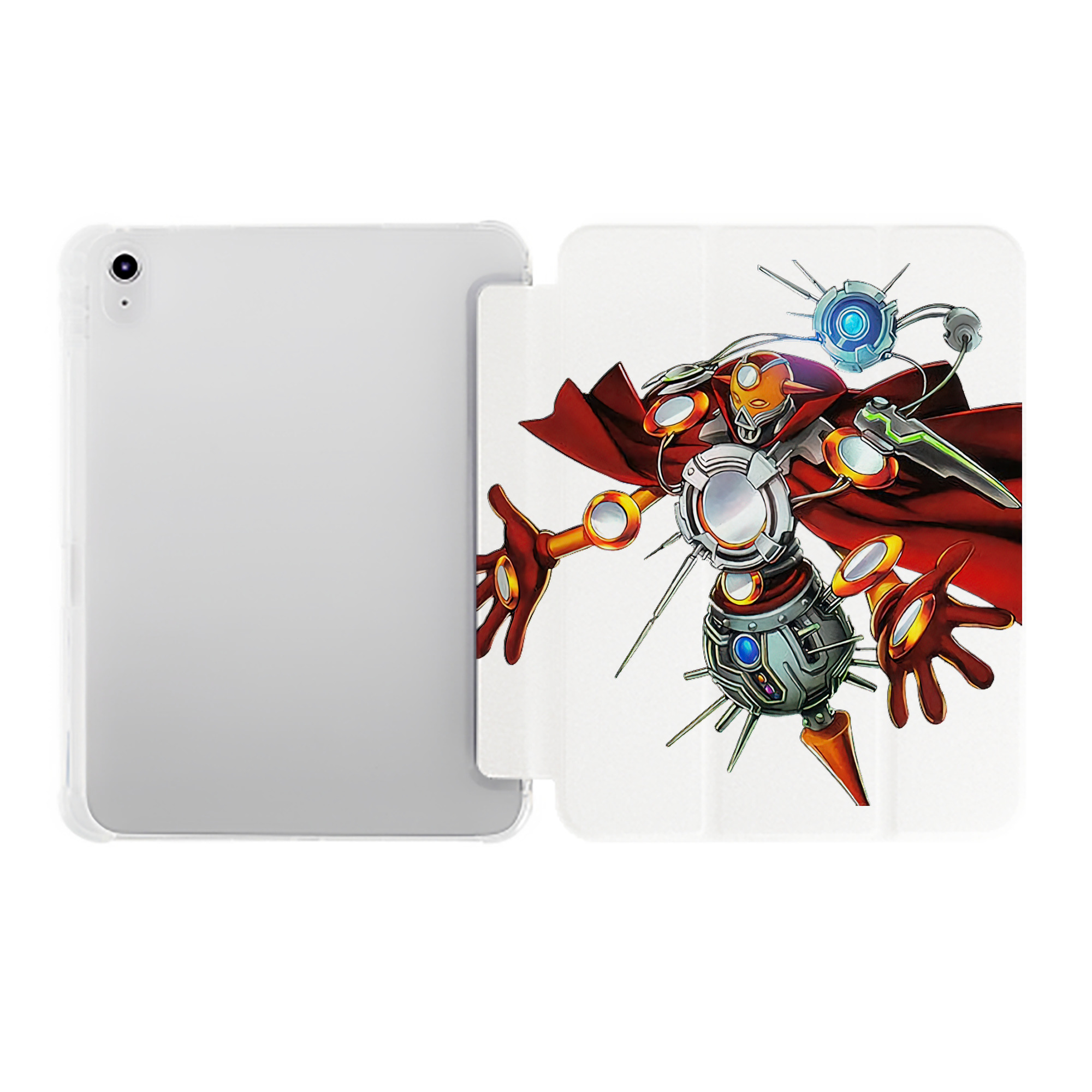 （画像用） 遊☆戯☆王 Yu-Gi-Oh! IPad ケース ペン収納付き 三つ折りスタンド PUレザー×シリコン 対応機種9.5/10.5/10.9インチ